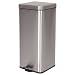 Tret-Abfalleimer, eckig, silber, 30l