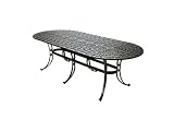 Windham Castings Woven Cast Aluminum Oval Metal Patio Coffee Table
