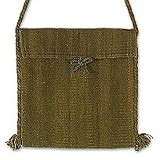 Wool shoulder bag, 'Green Olive'