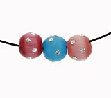 Fiber Optic with Embedded CZs on Stainless Steel Choker