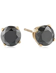 2 cttw Black Diamond Stud Earrings 14k Gold