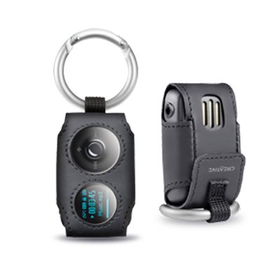Electronics: Creative Keychain Case for Zen Stone Plus with Built in Speaker Black