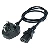 Cable-Tex UK Plug to IEC Kettle Lead 2m Power Cord Cable PC Mains