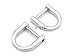 CRAFTMEmore Tiny D-Rings with SCREW Shackle Horseshoe U Shape Zip Puller Connector Purse Replacement for 3/8 Inch Strap 5 pcs (Silver)