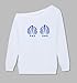 ZESICA Women's Chic Mermaid Shells T Shirts Off the Shoulder Slouchy Pullovers Tops,White,X-Large