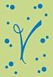 Monogram Polka Dot Garden Size Flag - V Monogram Polka Dot Garden Size Flag - V