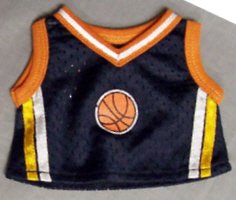31LYeFlw3%2BL Black & Orange Basketball Jersey fits Webkinz, Shining Star & 8 10 Make Your Own Stuffed Animals