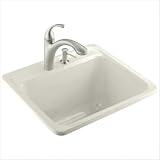 Glen Falls 2-Hole Self-Rimming Utility Sink in White