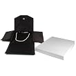 Black Leather Satin Necklace Jewelry Travel Folder Display Case