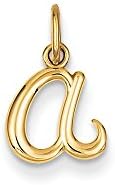 14k Yellow Gold Initial Charm,