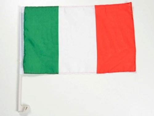 FK Automotive FKWE12007 Autofahne Autoflagge Italien Fahne mit Halterung für Seitenfenster 30 x 45 cm