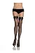 Sexy Fishnet Thigh High Stockings With Rhinestone Pirate Skull