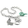 Rhodium Brass Necklace with Clear CZ -Locket- 16'' long