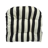 Wicker Patio Furniture Chair Cushion - South Beach Onyx Stripe by Southern Home Accents