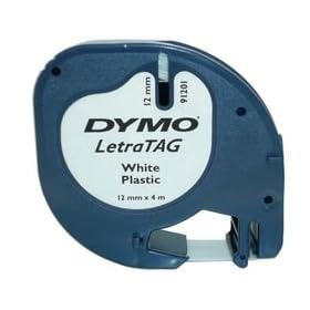 Dymo LetraTag Plastic Tape 12mm Pearl White - 91201/S0721610