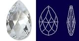 50 mm 2" 30% Lead Crystal Pear Drop #872-50