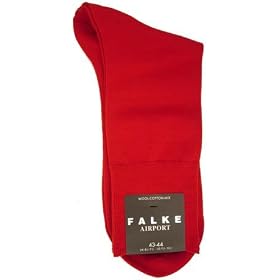 Red Wool / Cotton Airport Socks by Falke
