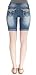 Angels Jeans Juniors Double Buttons Denim Cuffed Bermuda