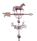 14"L x 11 1/4"H 46" Horse Traditional Directions Weathervane, Rust