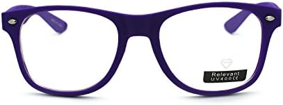 CLEAR LENS 80's Style Vintage Wayfarer Style Sunglasses With Clear Lens. Very Popular. Many Colors For Frame