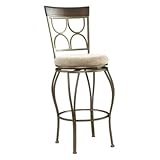Langley 29" Swivel Barstool in Bronze and Dark Cherry