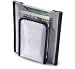 Stewart Stand Magnetic Stainless Steel Money Clip Wallet with Black Leather Trim