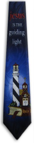Mens - Navy - Burgundy - Christian Themed Necktie