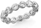 Single Prong Diamond Anniversary Eternity Wedding Ring, 3.00 ctw.