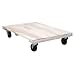 Vestil HDOS-2436-12 Solid Deck Hardwood Dolly with Hard Rubber Casters, 1200 lbs Capacity, 36" Length x 24" Width x 6-3/4" Height