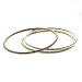 3 Sterling Silver, 24k Gold vermeil, Rose Gold Bangle Set