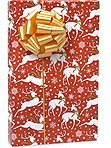 Christmas REINDEER SNOWFLAKES Gift Wrap Wrapping Paper - 16ft Roll