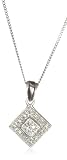 9ct White Gold AMP334169 Ladies 0.05ct Diamond Pendant & 18 Chain