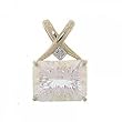 14KT Yellow Gold Sea Mist Mystic Topaz Pendant Slide