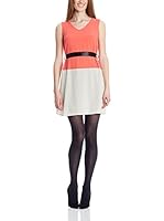 Assuili Vestido Seda Betty (Coral / Beige)