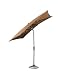 Outdoor Living : Coolaroo  9' Hexagonal Mocha Contemporary Market Umbrella with 3 position Tilt-Aluminum Pole 339296