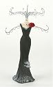 Juliana Jewellery Mannequin - Long Black Dress with Frills
