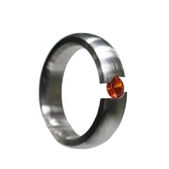 KOZAR DESIGN Titan�5-Ring "FeuerOpal", rund 4 mm