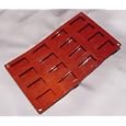 Flexible Silicone Bakeware Financiers 1.93" x 1.02" x .43" deep. 16 molds per sheet