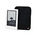 CaseCrown Amazon Kindle DX Protective Sleeve with Front Pocket - Black Faux Suede