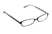 Aventura Plastic 3/4 Eye Oval Frame with Carved Temples and Spring Hinges - Crystal Front Sprayed Black, +1.50
