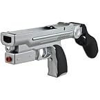 Laser Target Gun for Nintendo Wii Remote and Nunchuk Controllers (Silver/Black)