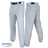 Champro PRO-PLUS Youth White Baseball Pant with Black Pinstripes