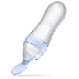 Nuby Natural Touch Silicone Travel Infa Feeder, Blue/Clear, 3 Ounce