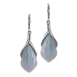 .925 Silver & Blue Lace Agate Lotus Earrings