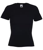 Fruit of the Loom Lady-Fit Valueweight T Shirt Black XS