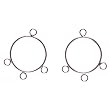 Chandelier Circle Earring Finding, Bright Silver, 2 Pc/Pkg