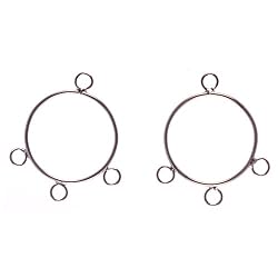 Chandelier Circle Earring Finding, Bright Silver, 2 Pc/Pkg