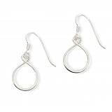 Bridge Jewelry Sterling Silver Infinity Earrings - Silver