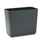 Rubbermaid Commercial Designer 2 Wastebasket, Rectangular, Plastic, 6 1/2 gallon, Black (25051)