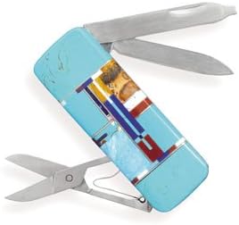 Stainless Steel and Multicolor Imitation Stone Pocket Knife Money Clip